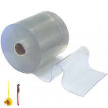 VEVOR Rotolo sfuso per porta liscia in plastica per porta in PVC trasparente 300 mm di larghezza x 3 mm di spessore x 25 m di lunghezza
