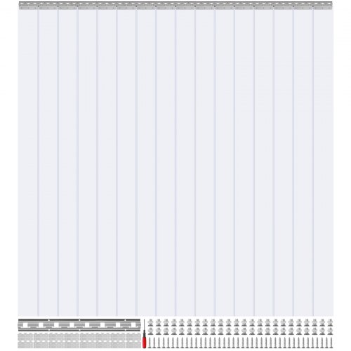 

VEVOR Tenda per Porta Striscia in Plastica Trasparente 244x244cm Commerciale