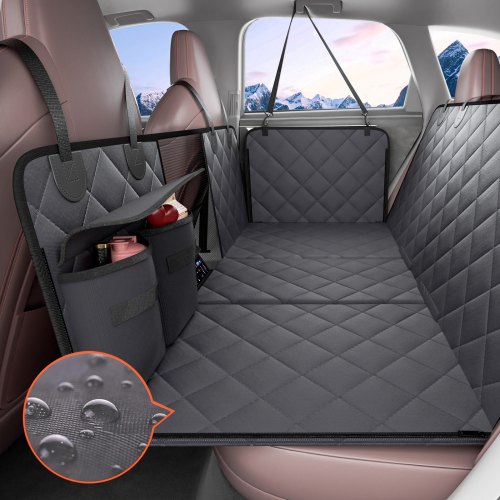 

VEVOR Estensione per Sedile Posteriore per Cani, Coprisedile per Cani con Fondo Rigido Impermeabile Sedile Posteriore 1360 x 615 mm, 181,4 kg, con Finestra a Rete e Tasca Portaoggetti per Auto, SUV