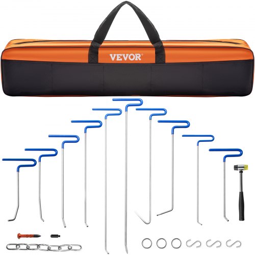 

VEVOR Kit per rimozione di ammaccature, 20 pezzi Aste per ammaccature in acciaio inossidabile, Strumenti per riparazione ammaccature da grandine per ammaccature minori