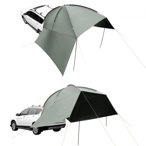 

VEVOR Tendalino Auto 3x2,1m Tenda Laterale per Auto di Grandi Dimensioni PU2000mm UV50+ Resistente al Sole/Acqua/Vento con Borsa Portatile Tendalino Laterale/Posteriore per Camion SUV Furgoni Camper