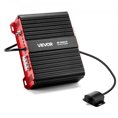 

VEVOR Amplificatore Monoblocco per Auto Classe D con Controllo Remoto del Livello del Subwoofer 2000 W, Filtro Passa-Basso, Potenziamento dei Bassi, Spostamento di Fase, Controllo del Volume