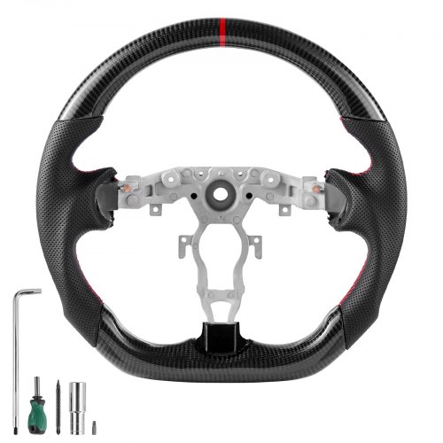 

VEVOR Volante per Nissan 370Z 2008-2020, Volante in Fibra di Carbonio a Forma di D con Fondo Piatto, Impugnatura in Pelle con Trama Antiscivolo e Cuciture Precise, Accessori di Ricambio