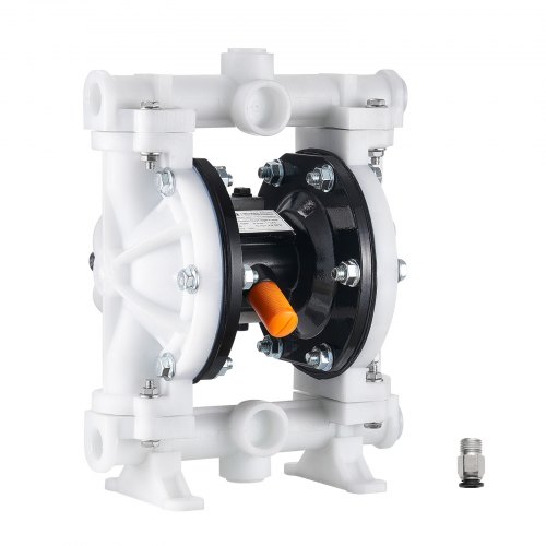 

VEVOR Pompa Pneumatica a Doppia Membrana, 17 L/min, Altezza Massima di Sollevamento 51,82 m, Pompa di Trasferimento Pneumatica, Corpo in Polipropilene, Azionata ad Aria per Diesel, Grasso