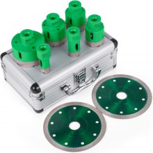 VEVOR 6 Pezzi Punte Diamantate per Trapano, Spessore della Lama 1,4 mm / 0,06 pollici M14 Sega a Tazza Diamantati per Materiali Più Duri Come Piastrelle, Granito, Marmo, Altre Pietre e Porcellana