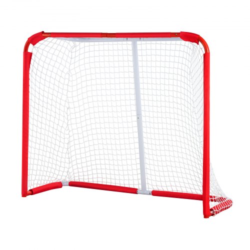 

VEVOR Rete di Hockey per Strada, Porta da Hockey in Acciaio Interni Esterni, per Ragazzi Street, Roller per Bambini Allenamento, Set di Porte da per Hockey Junior, 137x112 cm, Bianco e Rosso
