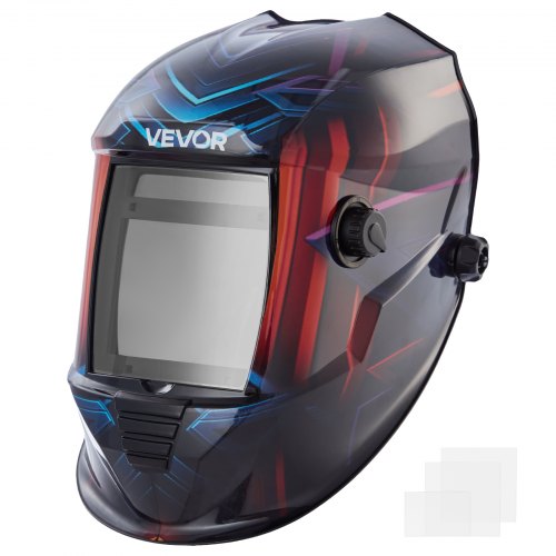 

VEVOR Casco per Saldatura Auto-Oscurante, Cappuccio per Saldatura Energia Solare Colori Reali da 100 x 80 mm, 4 Sensori ad Arco, Tonalità 4/5-9/9-13 per Molatura TIG MIG ARC, Serie METIS