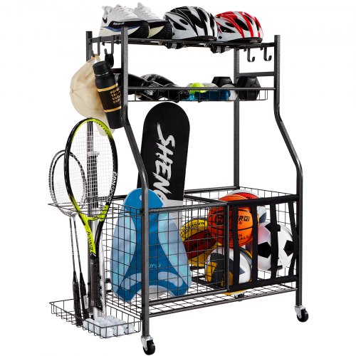 

VEVOR Carrello Organizzatore Porta Attrezzature Sportive Palla Racchetta Basket