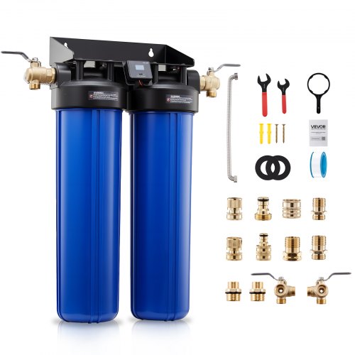 

VEVOR Unità Demineralizzatore d'Acqua per Risciacquo Veicoli senza Aloni, Sistema di Deionizzazione d'Acqua Pulizia Camper Valvola Deviatrice Tester TDS Pressione Ingresso 3-8,6 MPa 360 x 210 x 665 mm