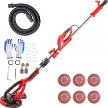 VEVOR Levigatrice per Muri a Secco Levigatrice per Muri a Secco Elettrica 750W Levigatrice per Seghe Pieghevoli con Manico Telescopico, Levigatrice Elettrica a Velocità Variabile 800-1750 giri / min