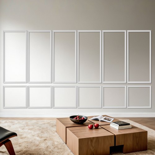 

VEVOR Set di Modanatura Adesiva per Parete Confezione da 6, Polistirene Leggero Verniciabile, Facili da Installare, Modanatura Decorativa Impermeabile per Interni, Soggiorno, Camera da Letto, Bianco