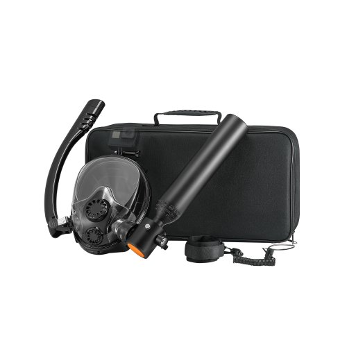 

VEVOR Bombola Subacquea Portatile da 0,5 L Bombola di Ossigeno per Immersioni con Pompa, Supporta 5 a10 Minuti di Respirazione Subacquea, Profondità di Immersione 10 m con Maschera da Snorkeling