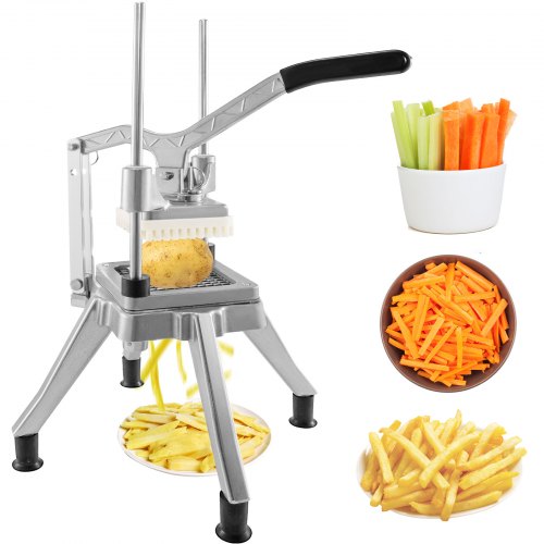 

VEVOR Taglia Patate Fritte 1/2Pollici Tagliapatate Affettatrice per Verdure Taglia Patatine Fritte Tagliatutto Manuale Tritatutto Commerciale