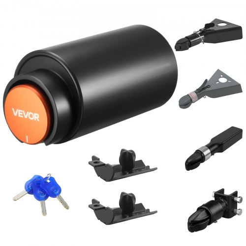 

VEVOR Lucchetto per Rimorchio, Adatto per Attacchi da 50,6 e 58,6 mm, Lucchetto per Gancio di Traino Robusto con 3 Chiavi, Protegge le Catene di Sicurezza, Resistente allo Scasso e Alla Corrosione