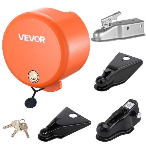 

VEVOR Lucchetto per Rimorchio, per Attacchi da 47,5/50,6/58,6 mm, Lucchetto per Gancio di Traino con 4 Chiavi, Resistente allo Scasso e Alla Corrosione, Compatibile Giunto a Sfera a Bordo Piatto