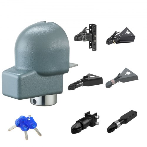 

VEVOR Blocco di Sicurezza per Gancio di Traino, Compatibile con Ganci da 58,6 mm, con 3 Chiavi, Antieffrazione e Anticorrosione, Antifurto, per Camper, Roulotte e Barche, Peso del 6,1 kg
