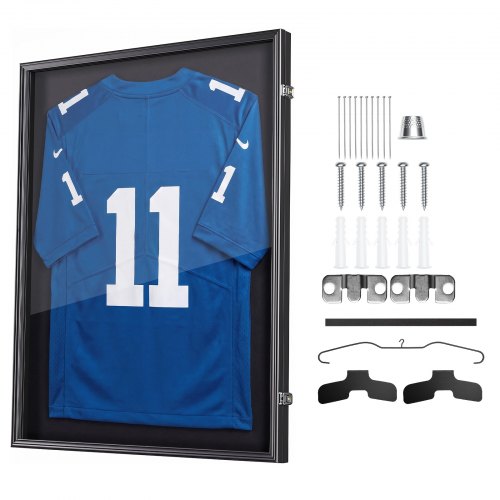 VEVOR Cornice per Maglie da Calcio Espositore Trasparente 71,8 x 92,5 cm, Teca per Maglie di Sport Calcio Rugby Basketball, Hocky Baseball Chiusura Magnetica Pannello in Policarbonato Protezione UV