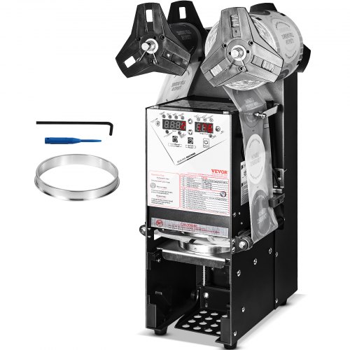 

VEVOR Sigillatrice completamente automatica per tazze da tè 500-650 tazze/H 180 mm Nero