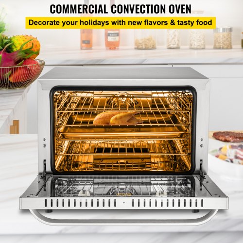 VEVOR VEVOR Forno Elettrico 1.8KW Convezione 65-250℃ Forno Spazio Ampio 66L da  Tavolo | VEVOR IT