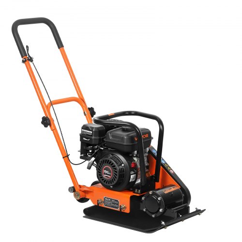 

VEVOR Piastra Vibrante a Benzina per Pavimentazione da 10,5 kN Compattatore Vibrante da 6,5 CV per Giardinaggio Sabbia Asfalto Compattazione Terreno 196CC 5600 giri/min, Area Compattazione 51x37 cm