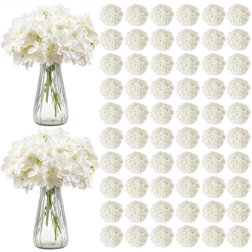 

VEVOR Fiori di Ortensia di Seta Artificiale 250 mm Bianco Decorazioni 205 Pezzi