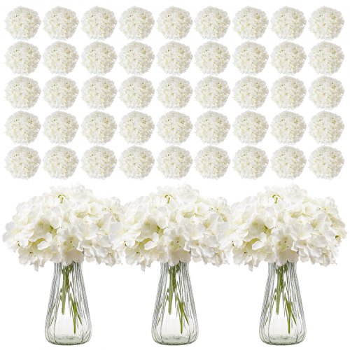 

VEVOR Fiori di Ortensia di Seta Artificiale 250 mm Bianco Decorazioni 205 Pezzi