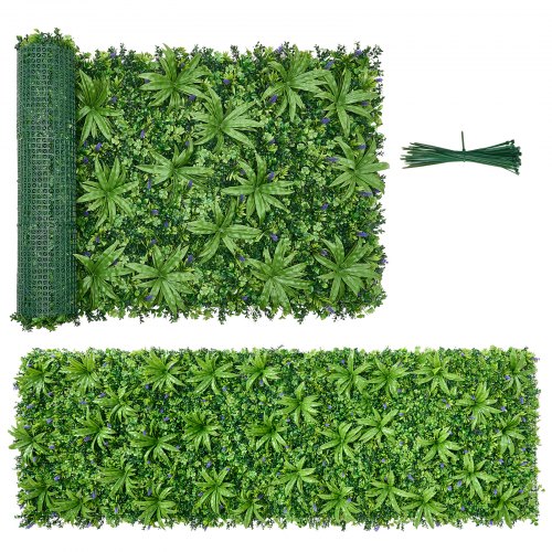 

VEVOR Parete Verde Artificiale 3 x 1 m con Foglie Sintetica, Siepe Artificiale in Rotolo per Pareti e Recinzioni Decorative, Schermo Frangivista per Privacy, per Interni ed Esterni, Balcone Giardino