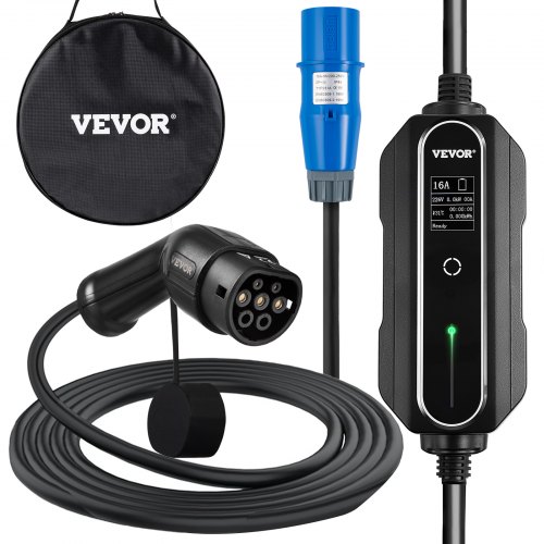 

VEVOR Cavo di Ricarica EV Tipo 2, 16A 3,6kW Caricatore Tipo 2 Portatile EV per Auto Elettrica Spina CEE per I Veicoli Elettrici Europei e I Veicoli Ibridi Plug-in Conformi allo Standard IEC 62196-2.