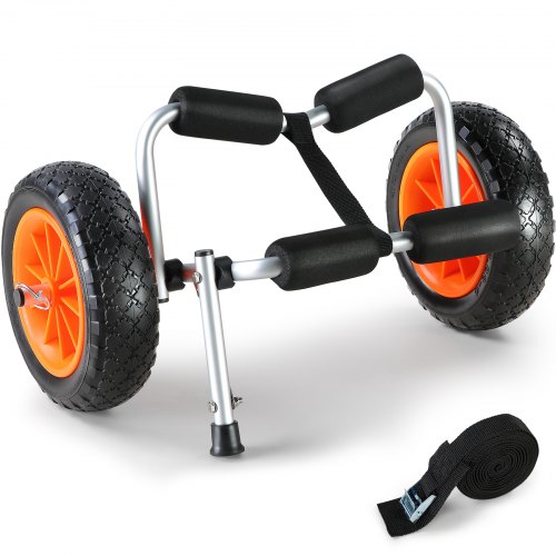 

VEVOR Carrello Porta Barca Kayak Canoe in Alluminio Capacità Carico 113kg con Ruote Pneumatiche in PU 25,4cm Design Pieghevole, Carrello Porta Kayak con Cinghie di Fissaggio Carico 113kg Pieghevole