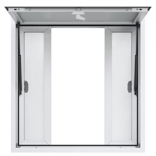 

VEVOR Finestra di Servizio per Camion di Cibo 85 Gradi 943x943 mm Lega Alluminio, con 4 Finestre Scorrevoli Orizzontali Porta Tendalino e Gancio di Trascinamento, Cibo Finestra per Rimorchio Camion