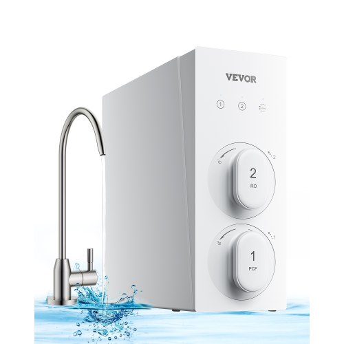 

VEVOR Sistema di Osmosi Inversa, Filtro per Acqua a Osmosi Inversa Senza Serbatoio a 8 Stadi da 400 GPD, Sistema di Filtraggio dell'Acqua Sottolavello, Riduce Cattivo Sapore Piombo Cloro