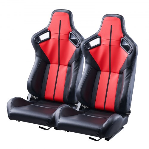 

VEVOR Sedile da Corsa Set 2, Abitacolo da Corsa Regolabile con Ampio Angolo di Reclinazione e Schiuma ad Alta Resilienza, con Morbida Pelle e Cursore Q235B, per Auto da Corsa e Go-Kart Peso 25 kg