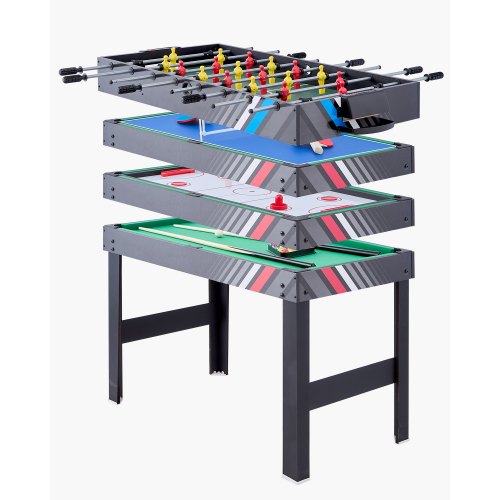 

VEVOR Set Combo Tavolo da Gioco, 121,9 cm Aria Hockey Tavolo, Multi Combinazione Tavolo con Aria Hockey Pool Billiard Ping Pong, per Famiglia Sala Giochi Ufficio con Accessori Abbondanti