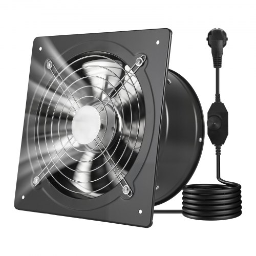 

VEVOR Ventilatore di Scarico da 254 mm, Ventilatore di Sfiato a Parete ad Alta Velocità da 988 CFM con Controllo della Velocità, Basso Consumo, per Soffitta, Garage, Cantina, Officina, Cucina