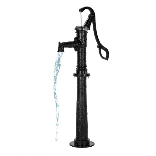 

VEVOR Pompa Manuale per Pozzo, Sollevamento Massimo di 6 m, Pompa Manuale per Acqua in Ghisa Antica, con Base Rialzata e Attacco NPT, Vecchio Stile per Giardino Esterno, Stagno, Nero