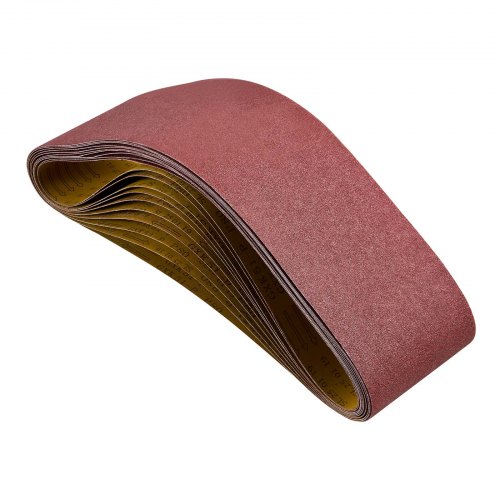 

VEVOR Nastro Abrasivo 152 x 1219 mm, Set Nastro Abrasivo, Grana 80, 10 pezzi Nastri Abrasivi in Ossido di Alluminio per Levigatrice a Nastro, Lucidatura dei Legno Metalli non Ferrosi