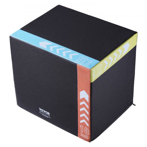 

VEVOR Box Pliometrico per Palestra da Salto in Cotone 500x400x450 mm, Piattaforma per Allenamento da Palestra Esercizio Box da Salto Antiscivolo per Esercizi Fitness, Allenamento di Forza