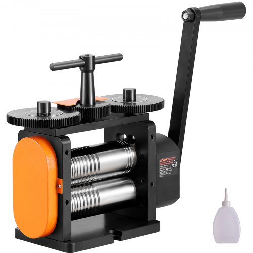 

VEVOR Laminatoio per Gioielliere Larghezza 57mm, Laminatoio per Gioielli Spessore 0-5,5mm Rapporto di Trasmissione Regolabile 1:2 per la Lavorazione di Gioielli Lamiera Oro Argento Anello Bracciale