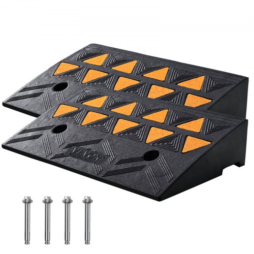 

VEVOR Rampa per Soglia in Gomma Capacità Carico Max. 15 Tonnellate 2 Pezzi, Rampa per Soglia Superficie Antiscivolo Buchi per Drenaggio Altezza 11 cm Rampa Soglia Antiscivolo per Salita Facile 2 Pz