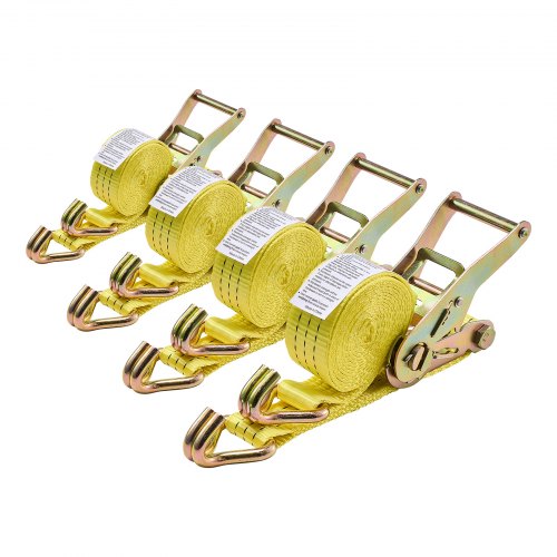 

VEVOR Cinghie di Fissaggio con Doppio Gancio a J da 38,1 mm x 3 m, Resistenza alla Rottura di 3000 kg, Borsa per il Trasporto, per Traslochi, Rimorchi, Motociclette, Kayak, Tetto, Confezione da 4