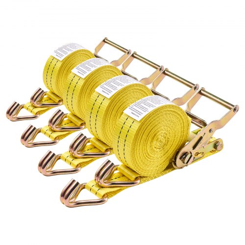 

VEVOR Cinghie di Fissaggio con Doppio Gancio a J da 38,1 mm x 6,1 m, Resistenza alla Rottura di 2000 kg, Borsa per il Trasporto, per Traslochi, Rimorchi, Motociclette, Kayak, Tetto, Confezione da 4