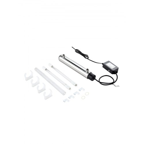 

VEVOR Purificatore d'Acqua UV, 12 W 3,785 L/min Filtro Purificatore d'Acqua Ultravioletto Versatile 220 V con Alloggiamento in Acciaio Inox, per Tutta Casa con Manicotto al Quarzo, per Bere, Pulizia
