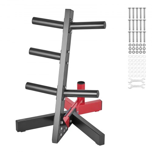 

VEVOR Supporto per Dischi Pesi 50,8 mm Albero per Dischi Pesi con Telaio a L, Albero per Dischi Standard, Carico di 227 kg Supporto per Pesi, Supporto per Bilanciere per Palestra Domestica, Nero Rosso