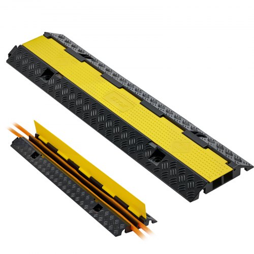 

VEVOR Rampa di Protezione per Cavi, Capacità di 9979 kg /Asse, Tubo Flessibile in Gomma a 2 Canali, Canale da 32 x 31 mm, Dosso Rallentatore con Coperchio Superiore Apribile, 1 Confezione