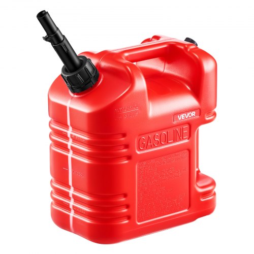 

VEVOR Contenitore per Carburante 9,5 L con Beccuccio e Scala Trasparente, Portata Massima 0,25L/s, per Liquidi Piatto Portatile per la Maggior Parte delle Auto, Moto, ATV, UTV, Rosso, 1 Confezione