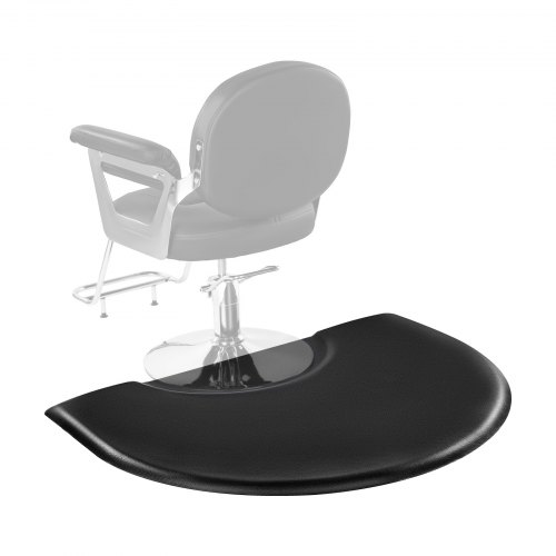 

VEVOR Tappetino da Salone per Parrucchieri 1220 x 930 mm Tappetino Semicircolare per Sedia da Salone, 25 mm di Spessore, con Taglio Rotondo, Facile da Pulire e Bordi Smussati Anti-Inciampo, Nero Opaco