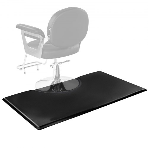 

VEVOR Tappetino da Salone per Parrucchieri 1525 x 915 mm Tappetino da Salone Rettangolare, 23 mm di Spessore, con Taglio Rotondo, Bordi Smussati Anti-Inciampo e Fondo Antiscivolo, Nero Opaco