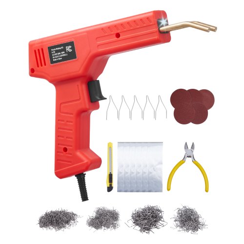 

VEVOR Saldatrice per Plastica, Saldatura in Plastica 100 W con 800 Punti Caldi,Kit di Riparazione per Paraurti in Plastica per Auto con Luce LED per Kayak, Giocattoli, Riparazione Crepe in Plastica