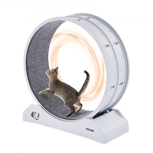 

VEVOR Ruota per Esercizi per Gatti, Grande Ruota per Correre con Freno di Sicurezza e Pista in Moquette, Tapis Roulant per Gatti, Ruota per Esercizi da Interno per Animali Domestici, Bianco 800 mm