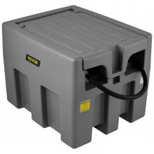 VEVOR Serbatoio per Carburante Portatile, 220 Litri 12V CC Grande Serbatoio per Carburante con Pompa a Trasferimento Grigio per Camion, Trattori, Navi, Camper, Industrie all'Aperto, Industrie Edili